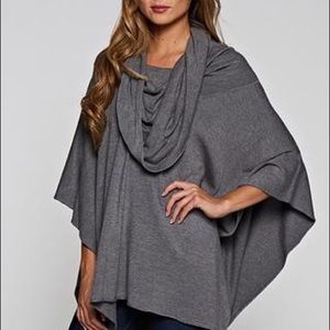 Luxe Cowl Neck Poncho OS